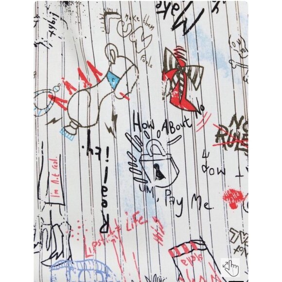 Torrid Disney cruella doodle button down necktie blouse plus size XX2 long sleev - Picture 16 of 16